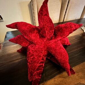 Universal Red Velvet Poinsettia Decoration